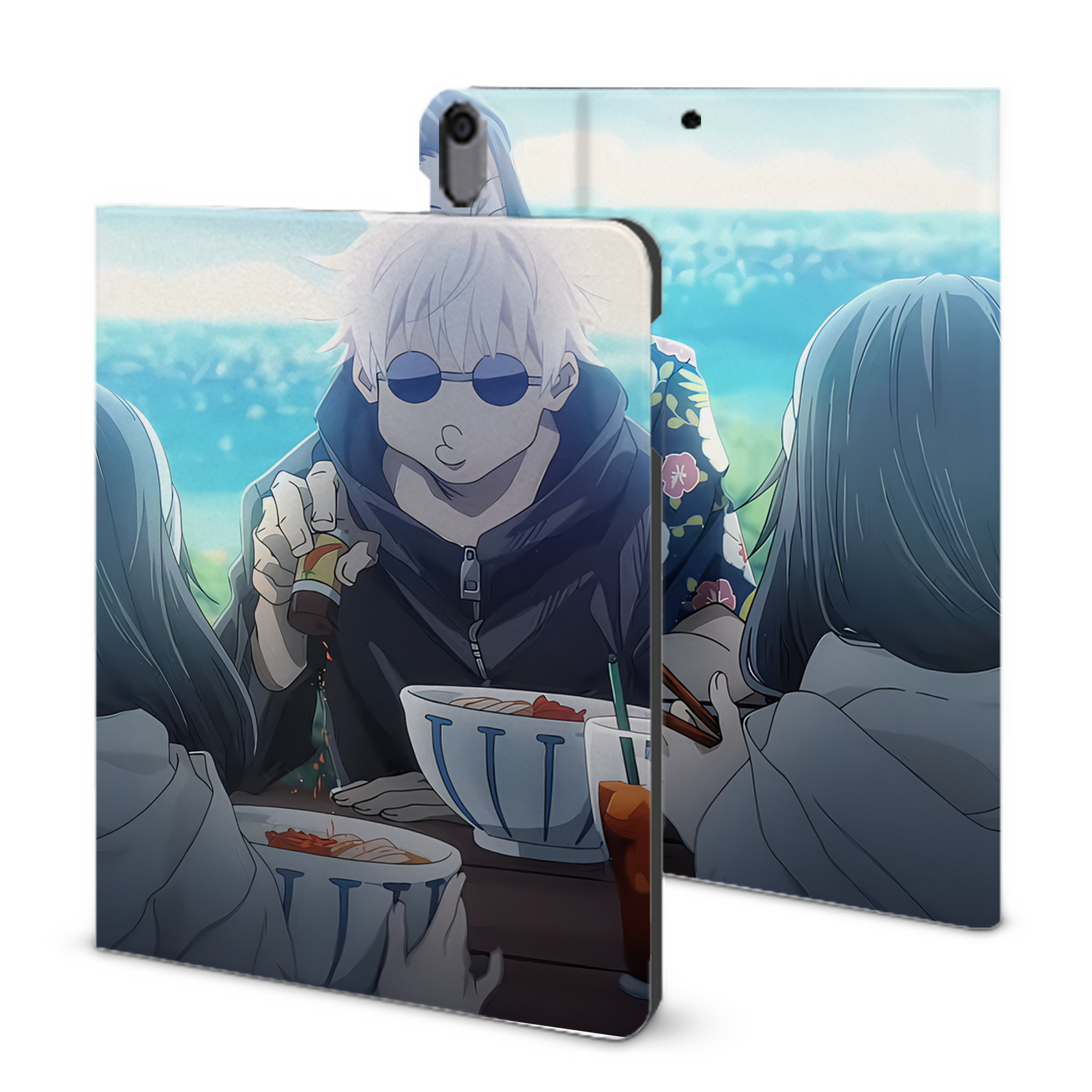 （画像用） 呪術廻戦 Jujutsu Kaisen IPad ケース ブック型 PUレザー TPU 耐衝撃 軽量 薄型 ペン収納なし 全面保護 IPad 各モデル対応